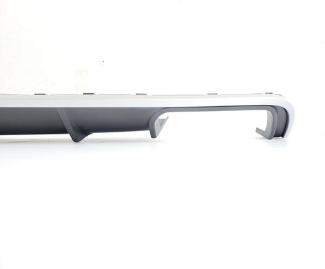 Диффузор (накладка) заднего стандартного бампера Audi A4 B9 стиль S4