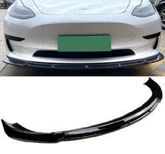 Накладка переднего бампера Tesla Model 3 черный глянец вар.2 (17-21 г.в.)