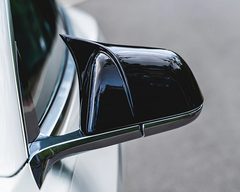 Накладки на зеркала Tesla Model 3 черный глянец