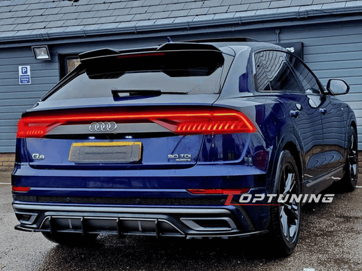 Накладки (дифузори) заднього бампера Audi Q8 S-line (18-23)