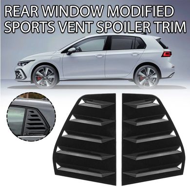 Накладки (жабры) на окна задних дверей VW Golf MK7 / MK7.5 черные (12-18 г.в.)