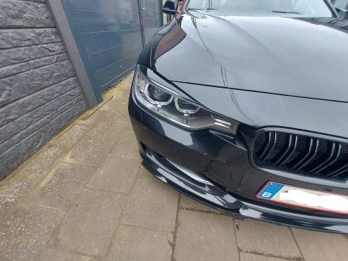 Накладки на фары (реснички) BMW F30 черный глянец АБС