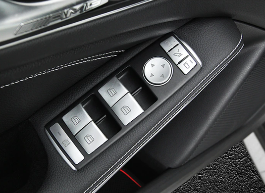 Хромированные накладки кнопок стеклоподъемника Mercedes