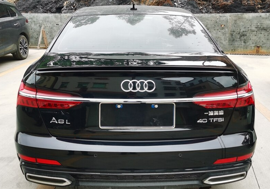Спойлер багажника Audi A6 C8 стиль S6 черный глянцевый ABS-пластик